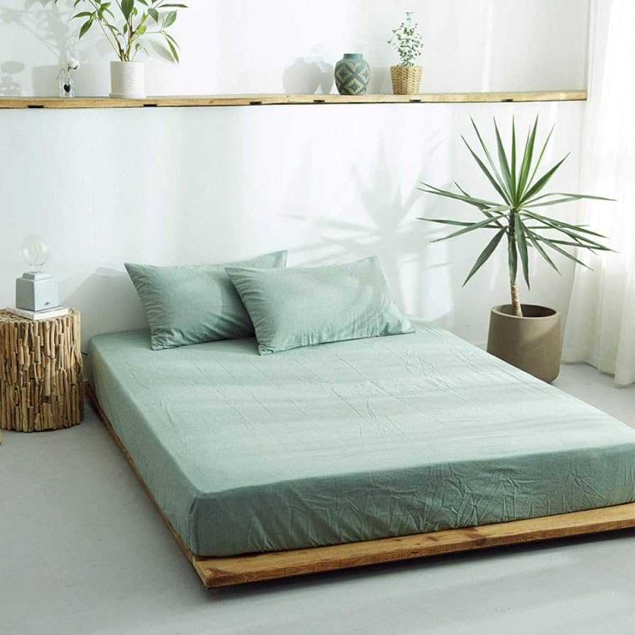 Cotton Fitted Sheet Set-Pistachio