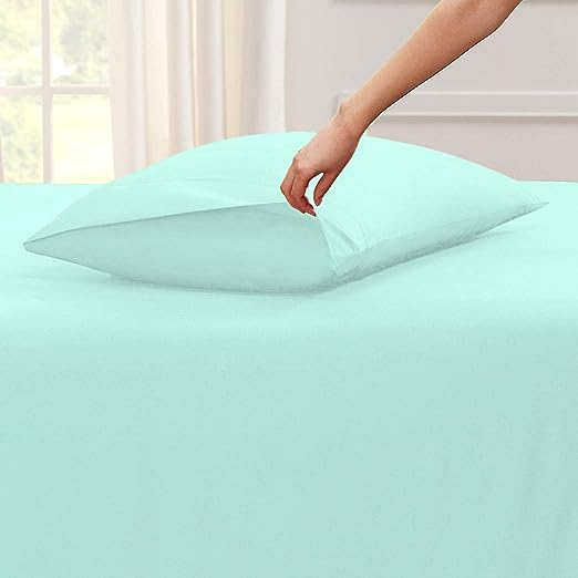 Cotton Fitted Sheet Set-Mint Green