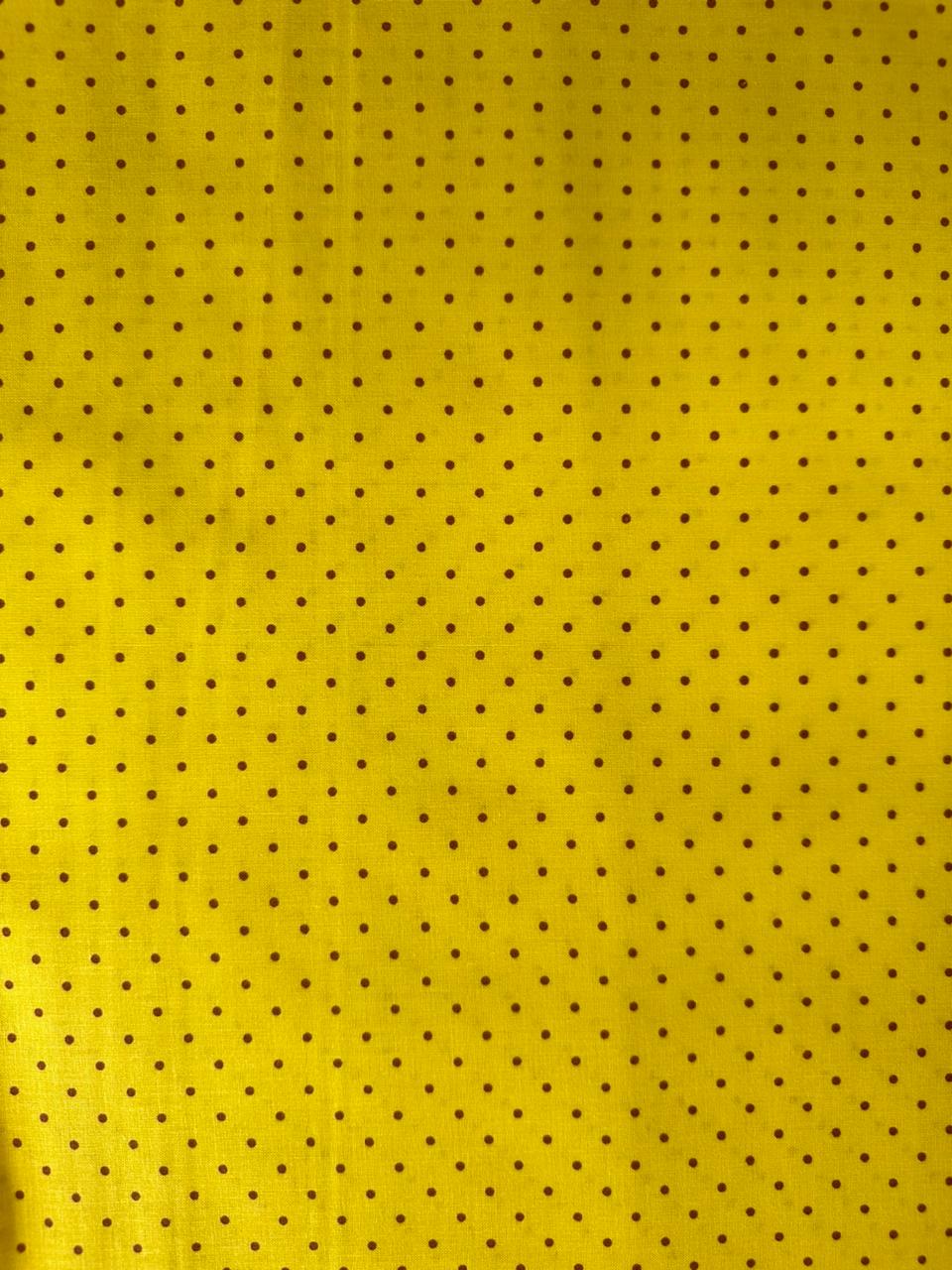 Cotton Fabric 6 yards-Kitenge Yellow Polka Dots