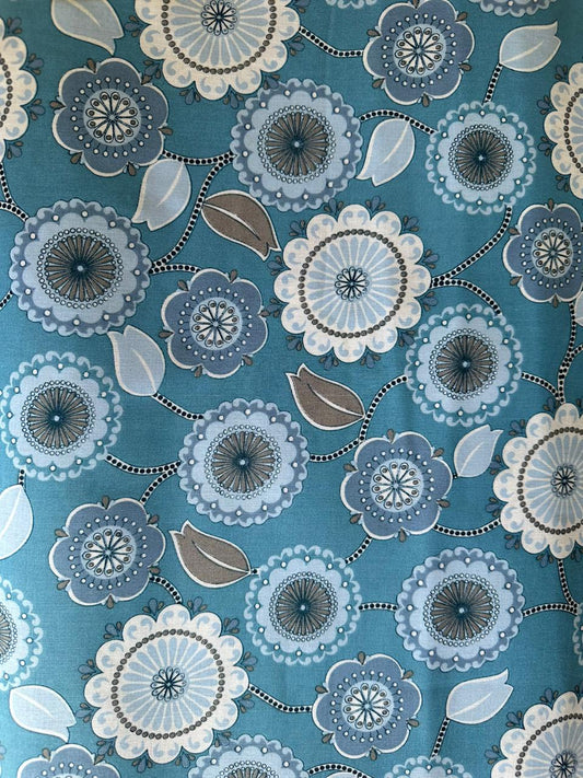 Cotton Fabric 6 yards-Kitenge Blue Rose