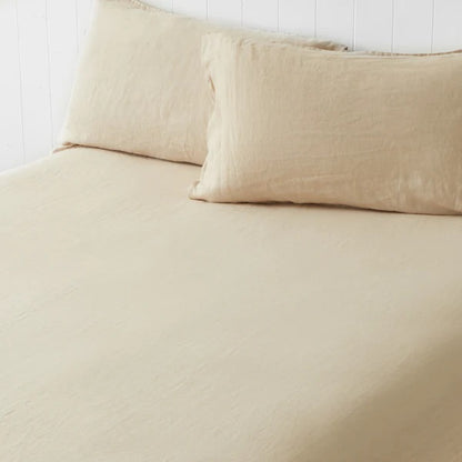 Cotton Fitted Sheet Set-Beige