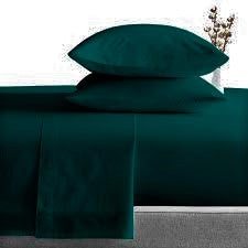 Cotton Fitted Sheet Set-Forest Green