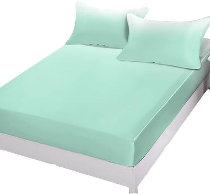 Cotton Fitted Sheet Set-Mint Green