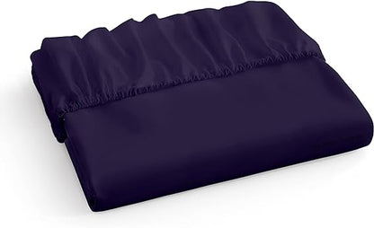 Cotton Fitted Sheet Set-Navy Blue